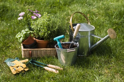 Commercial hedge cutting for a managed premises in Holborn